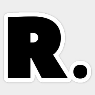 R. letter design Magnet