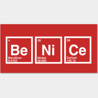 Be Nice Posters and Art