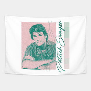 Patrick Swayze / / / 80s Aesthetic Fan Art Design Tapestry