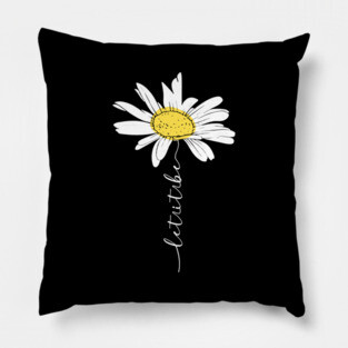 White Daisy Let It Be Pillow