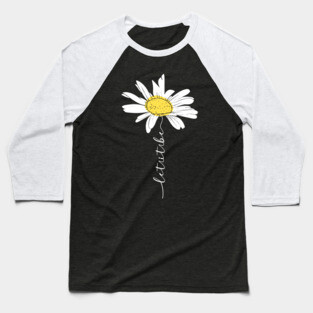 White Daisy Let It Be Baseball T-Shirt