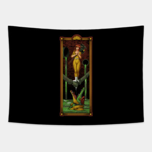 The Haunted Sewer: Reporter Girl Tapestry