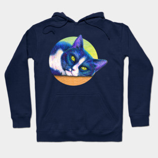 Cute Colorful Tuxedo Cat Hoodie