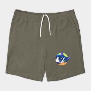Cute Colorful Tuxedo Cat Shorts