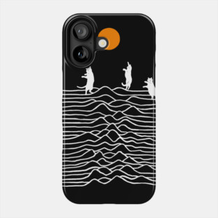 Cat Joy Division - Black Phone Case