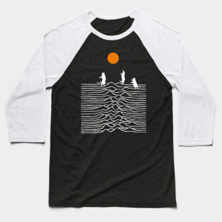 Cat Joy Division - Black Baseball T-Shirt