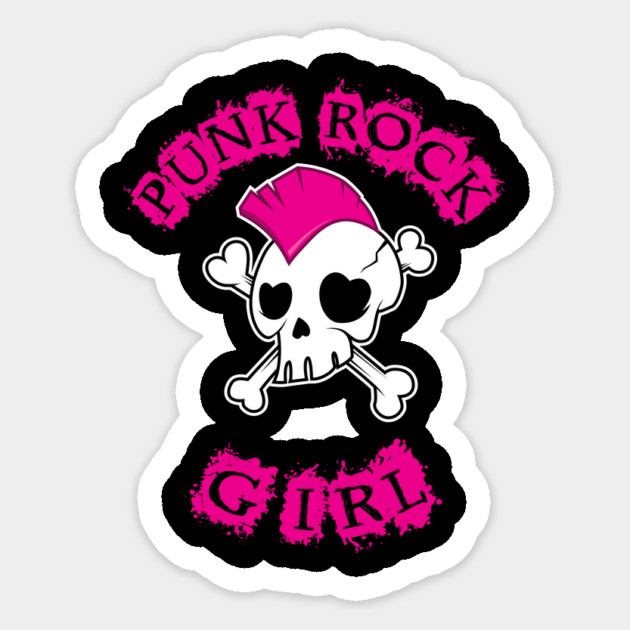 Punk Rock Girl Sticker by dumbshirts