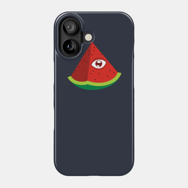 Illuminati Watermelon Phone Case by dumbshirts