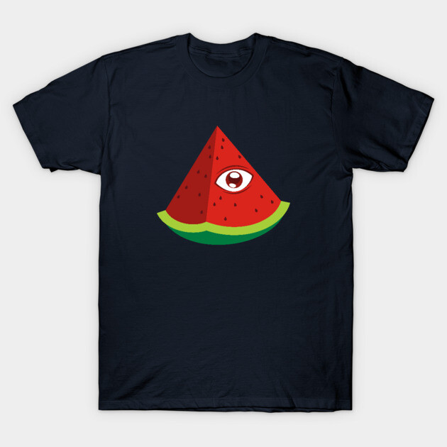Illuminati Watermelon T-Shirt by dumbshirts