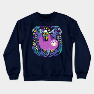 Purple Sloth Crewneck Sweatshirt