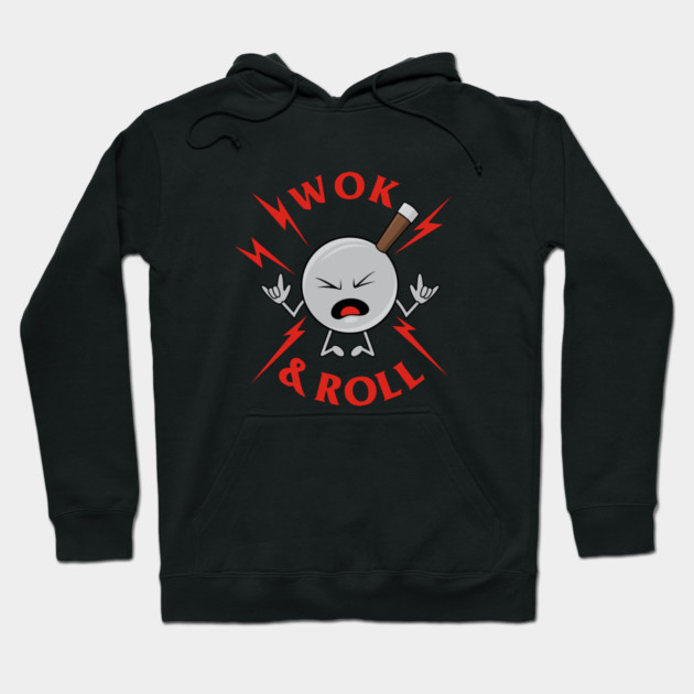 Wok And Roll Hoodie by dumbshirts
