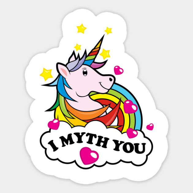 I Myth You Sticker by dumbshirts