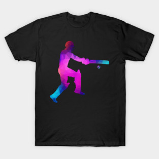 Cricket Player Silhouette T-Shirt