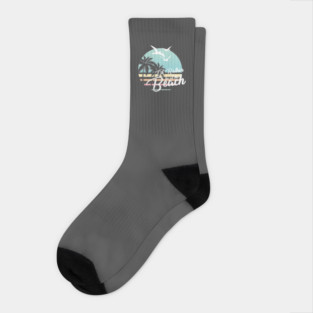 Rather be at the Beach White Version For Dark Colors Socks