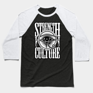 Strength and Culture Eye of Ra Horus Egyptian Art Baseball T-Shirt