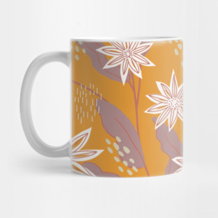 Tropical Rain Floral Pattern Mug