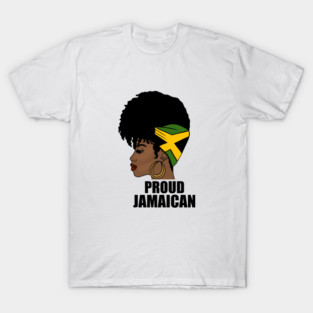 Jamaica Flag, Proud Jamaican Woman, Jamaica Flag, Afro Rasta T-Shirt