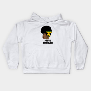Jamaica Flag, Proud Jamaican Woman, Jamaica Flag, Afro Rasta Kids Hoodie