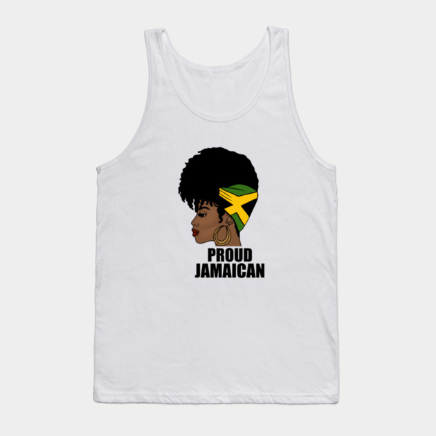 Jamaica Flag, Proud Jamaican Woman, Jamaica Flag, Afro Rasta Tank Top by logiamerch
