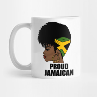 Jamaica Flag, Proud Jamaican Woman, Jamaica Flag, Afro Rasta Mug