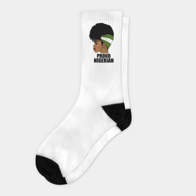 Nigeria Flag, Proud Nigerian Woman, African Socks by logiamerch