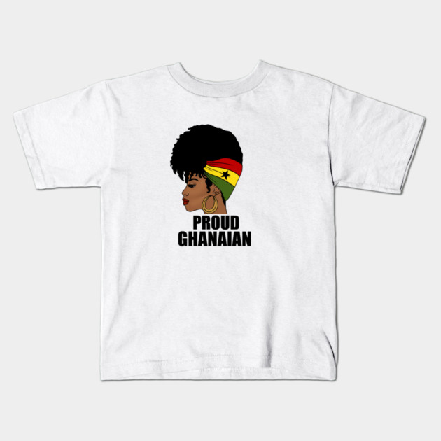 Ghana Flag, Proud Ghanaian Woman, Love Ghana, West Africa Kids T-Shirt by logiamerch