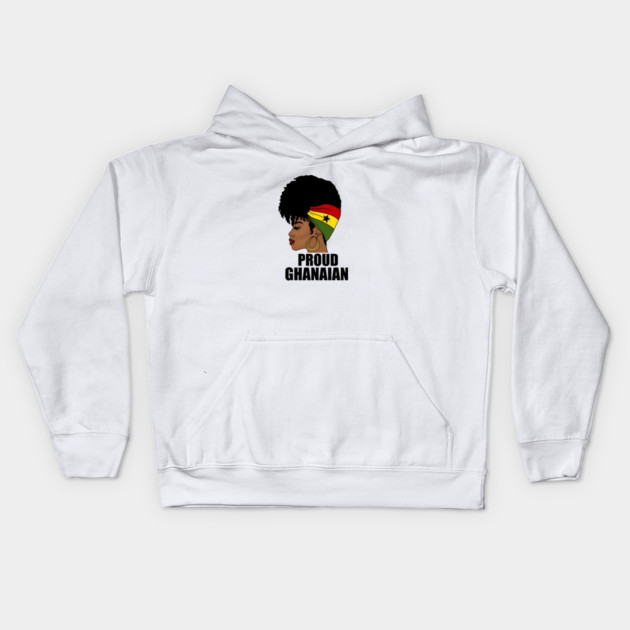Ghana Flag, Proud Ghanaian Woman, Love Ghana, West Africa Kids Hoodie by logiamerch