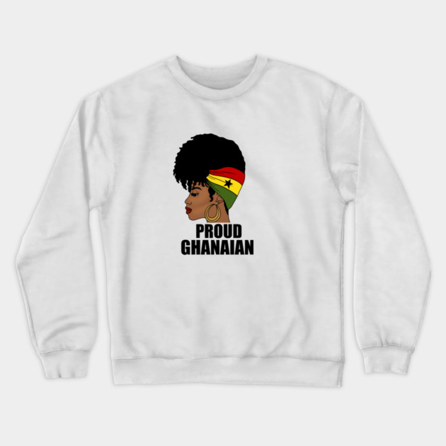 Ghana Flag, Proud Ghanaian Woman, Love Ghana, West Africa Crewneck Sweatshirt by logiamerch
