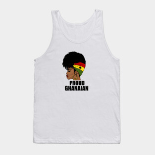 Ghana Flag, Proud Ghanaian Woman, Love Ghana, West Africa Tank Top