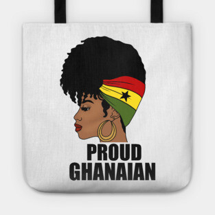 Ghana Flag, Proud Ghanaian Woman, Love Ghana, West Africa Tote