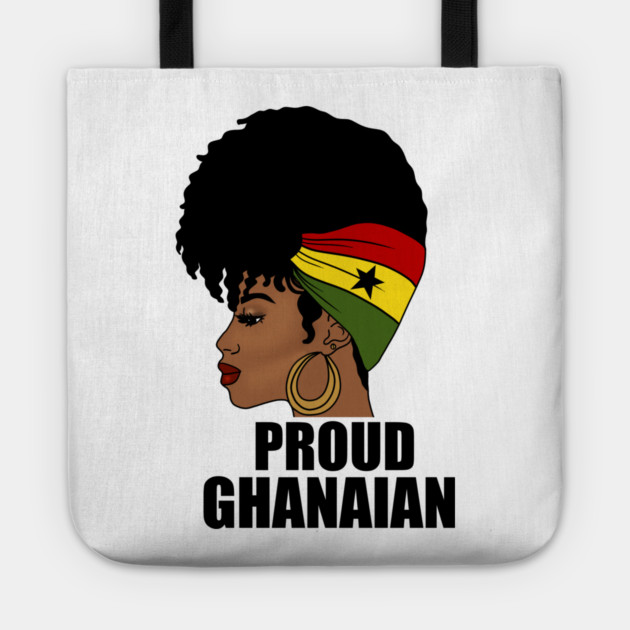 Ghana Flag, Proud Ghanaian Woman, Love Ghana, West Africa Tote by logiamerch