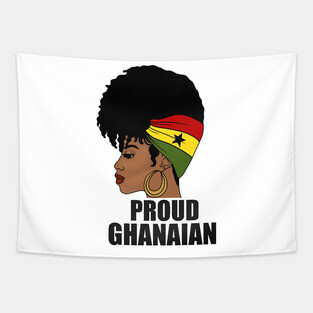 Ghana Flag, Proud Ghanaian Woman, Love Ghana, West Africa Tapestry