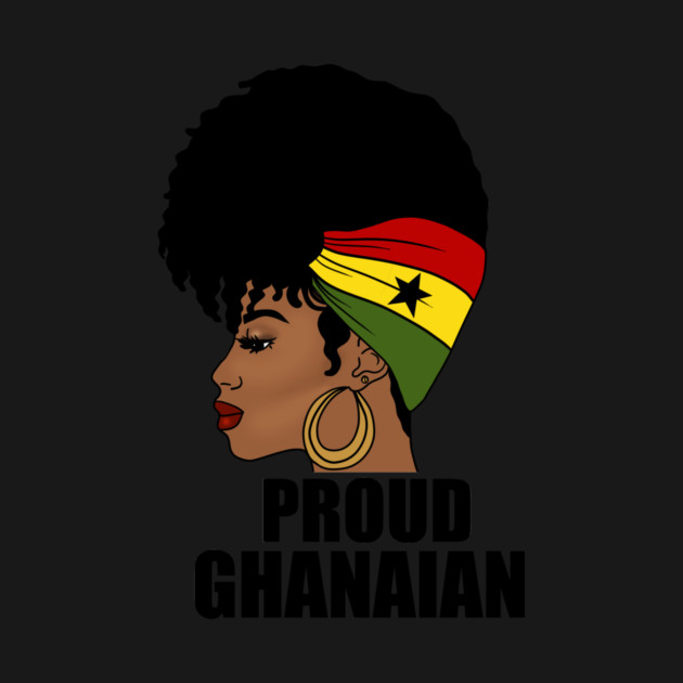 Ghana Flag, Proud Ghanaian Woman, Love Ghana, West Africa by logiamerch