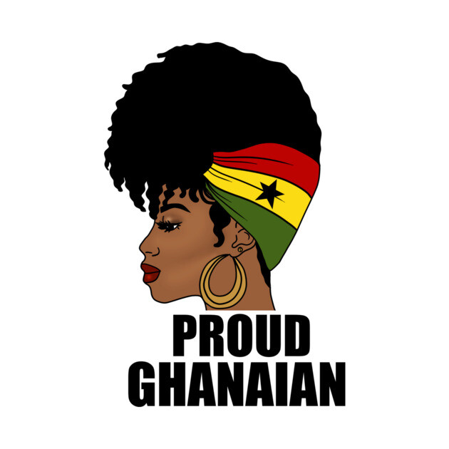 Ghana Flag, Proud Ghanaian Woman, Love Ghana, West Africa by logiamerch
