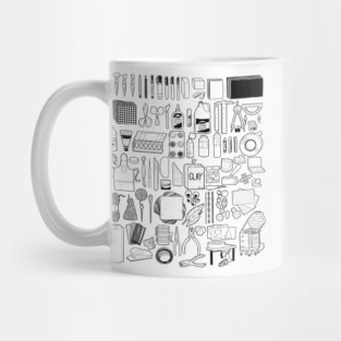 Art Supplies for Art Room Line Doodles Mug
