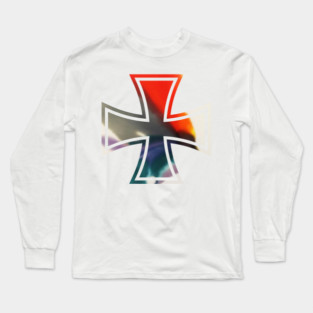 Iron Cross - Tie Dye - One Long Sleeve T-Shirt