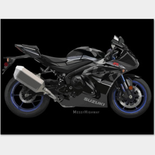 Suzuki GSX-R1000 18 black/blue, s Posters and Art