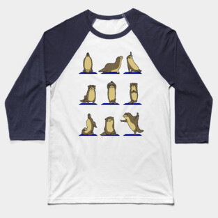 Otter Yoga Baseball T-Shirt