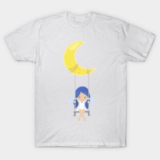 Stardust Fairy, Cute Fairy, Fairy On A Swing, Moon T-Shirt