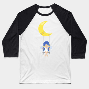 Stardust Fairy, Cute Fairy, Fairy On A Swing, Moon Baseball T-Shirt