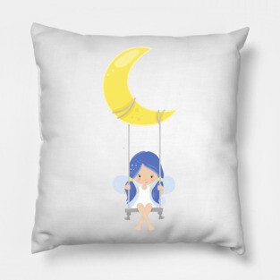 Stardust Fairy, Cute Fairy, Fairy On A Swing, Moon Pillow