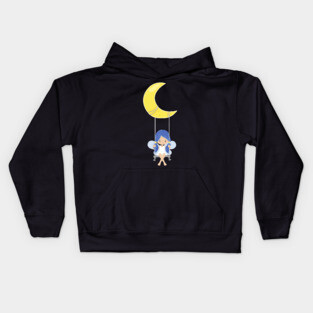 Stardust Fairy, Cute Fairy, Fairy On A Swing, Moon Kids Hoodie