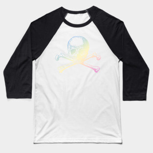 Pastel skull and crossbones Baseball T-Shirt