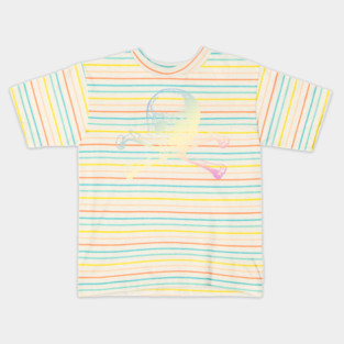 Pastel skull and crossbones Kids T-Shirt