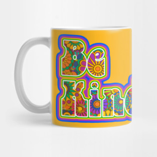 Be Kind Hippie Flowers Mug
