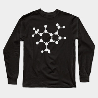 Caffeine Molecule Long Sleeve T-Shirt