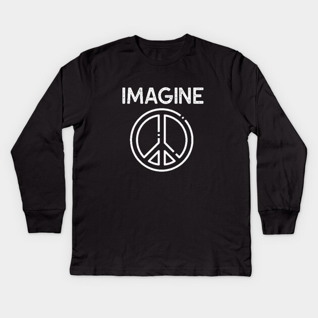 Imagine Peace Kids Long Sleeve T-Shirt by MCALTees