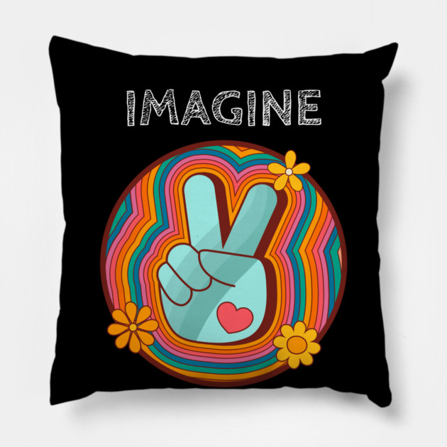 Can You Imagine Peace? Pillow by MCALTees