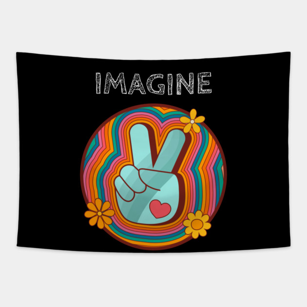 Can You Imagine Peace? Tapestry by MCALTees