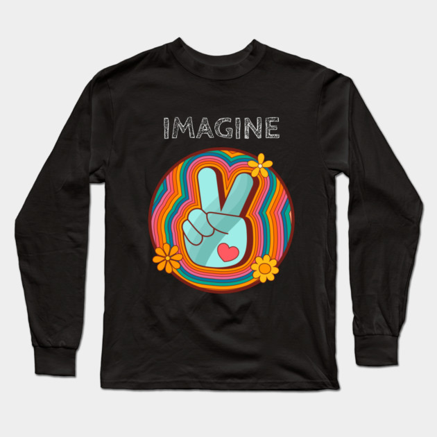 Can You Imagine Peace? Long Sleeve T-Shirt by MCALTees